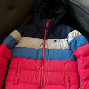 LL Bean girls down-filled winter jacket size 8